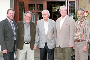 Manfred Overrath, Wolfgang Hermes, Gerd Horn,  Hans Br�mer,  Karl Sandmann  - klick f�r gro�es Bild
